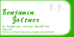 benjamin zoltner business card